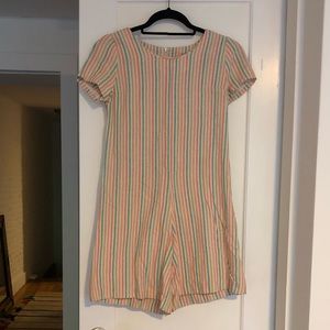 Vintage summer linen romper